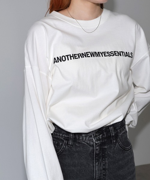 セール】ANOTHERロゴプリント長袖Tシャツ（Tシャツ/カットソー）｜ANME