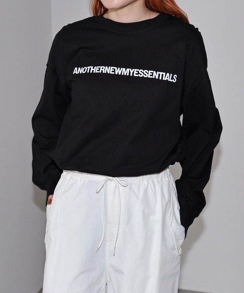 新品未着用　SEA ホワイト ロゴプリント 長袖Tシャツ LOGOS tシャツ PARK BOXロゴプリント長袖Tシャツ メンズ レディース