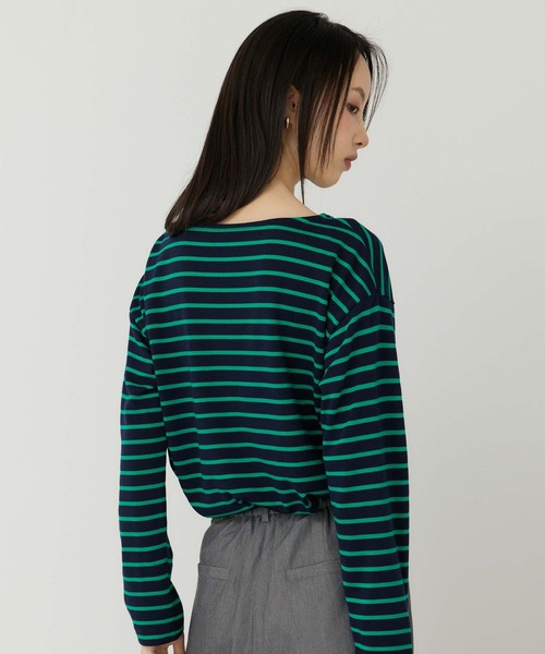 Edit Sheen(エディットシーン)の「ボートネックボーダープルオーバー(Tシャツ/カットソー・レディース・グリーン系その他/ブラック×ホワイト/ホワイト×ネイビー・M)」の8枚目の写真