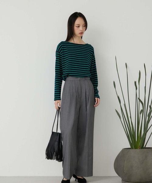 Edit Sheen(エディットシーン)の「ボートネックボーダープルオーバー(Tシャツ/カットソー・レディース・グリーン系その他/ブラック×ホワイト/ホワイト×ネイビー・M)」の10枚目の写真