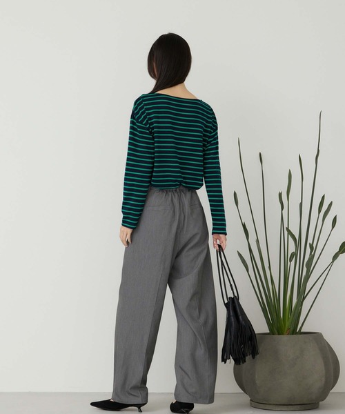 Edit Sheen(エディットシーン)の「ボートネックボーダープルオーバー(Tシャツ/カットソー・レディース・グリーン系その他/ブラック×ホワイト/ホワイト×ネイビー・M)」の11枚目の写真