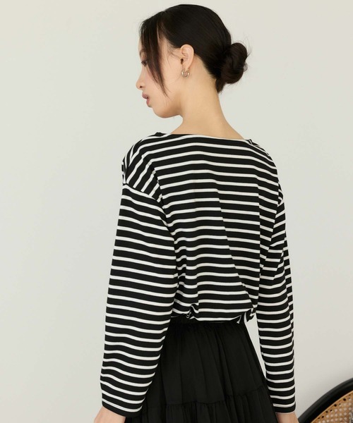 Edit Sheen(エディットシーン)の「ボートネックボーダープルオーバー(Tシャツ/カットソー・レディース・グリーン系その他/ブラック×ホワイト/ホワイト×ネイビー・M)」の20枚目の写真