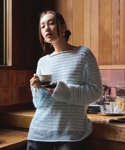 Edit Sheen(エディットシーン)の「ボートネックボーダープルオーバー(Tシャツ/カットソー・レディース・グリーン系その他/ブラック×ホワイト/ホワイト×ネイビー・M)」の13枚目の写真