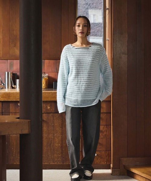 Edit Sheen(エディットシーン)の「ボートネックボーダープルオーバー(Tシャツ/カットソー・レディース・グリーン系その他/ブラック×ホワイト/ホワイト×ネイビー・M)」の22枚目の写真