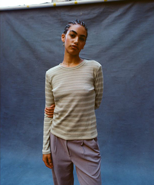 Saturdays NYC(サタデーズ ニューヨークシティ )の「WOOL SAXONY 2TUCK SLACKS(スラックス・メンズ・ブラック/チャコールグレー・L/S/M)」の12枚目の写真