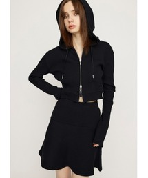 CROPPED HOODIE FLARE SK 2P クロップド フーディ フレア スカート ツーピー