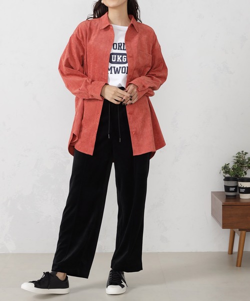 FOUND GOOD（ファウンドグッド）の「ベロアイージーパンツ（その他パンツ・レディース・アイボリー/ブラック/ブラウン系8/オレンジ系5/ブルー系5・L/M/S）」の6枚目の写真