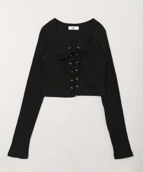 PHILLY（フィリー）の「【PHILLY】コンパクトレースアップロンT（Tシャツ/カットソー・レディース・ピンク/ブラック/グレー・FREE）」の17枚目の写真