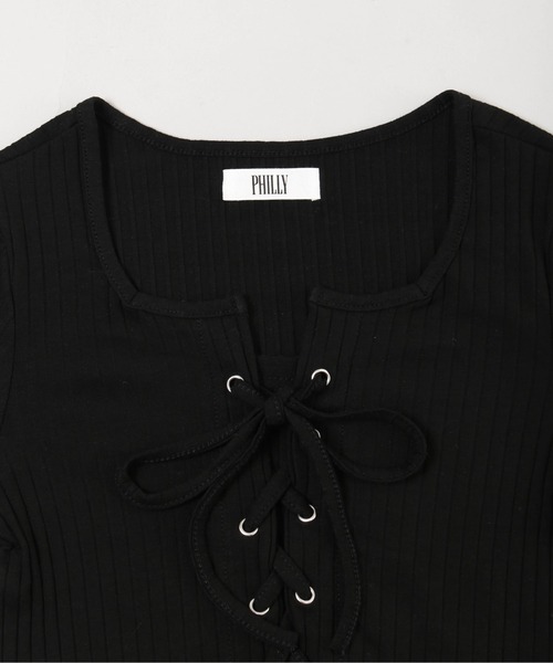 PHILLY】コンパクトレースアップロンT（Tシャツ/カットソー）｜PHILLY