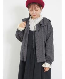 Samansa Mos2 | 【Slow linen】柄アソートフリルブラウス(シャツ/ブラウス)