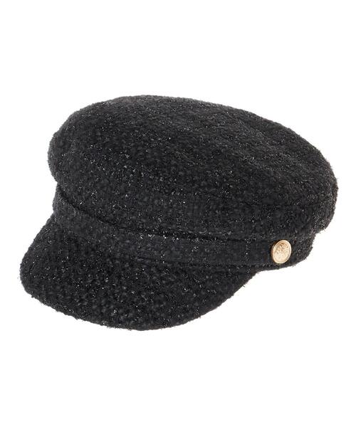 INGNI（イング）の「ツイードキャスケット（ハット・レディース・ブラック/アイボリー・ONE SIZE）」の3枚目の写真