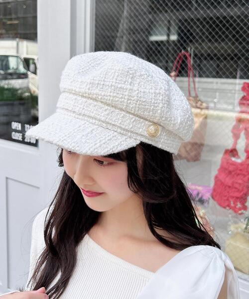 INGNI（イング）の「ツイードキャスケット（ハット・レディース・ブラック/アイボリー・ONE SIZE）」の14枚目の写真