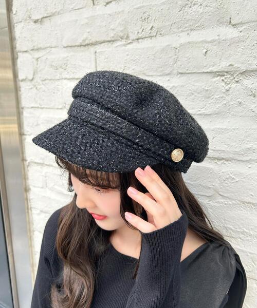 INGNI（イング）の「ツイードキャスケット（ハット・レディース・ブラック/アイボリー・ONE SIZE）」の15枚目の写真