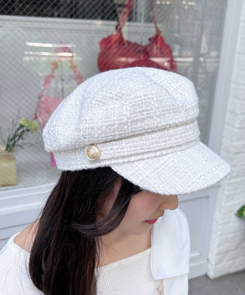 INGNI（イング）の「ツイードキャスケット（ハット・レディース・ブラック/アイボリー・ONE SIZE）」の17枚目の写真