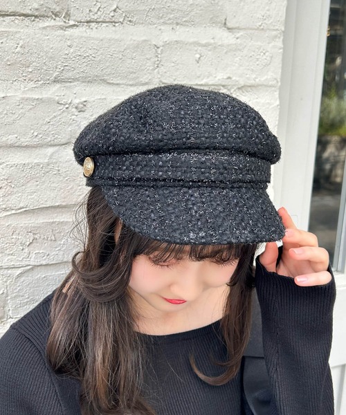 INGNI（イング）の「ツイードキャスケット（ハット・レディース・ブラック/アイボリー・ONE SIZE）」の19枚目の写真