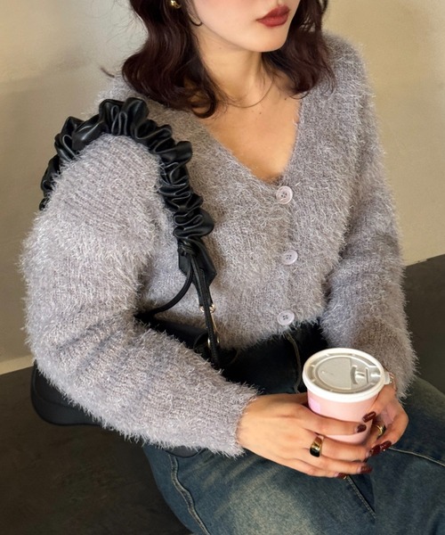 efill(エフィル)の「シャギーカーディガン(カーディガン/ボレロ・レディース・ブラック/グレー・FREE)」の22枚目の写真