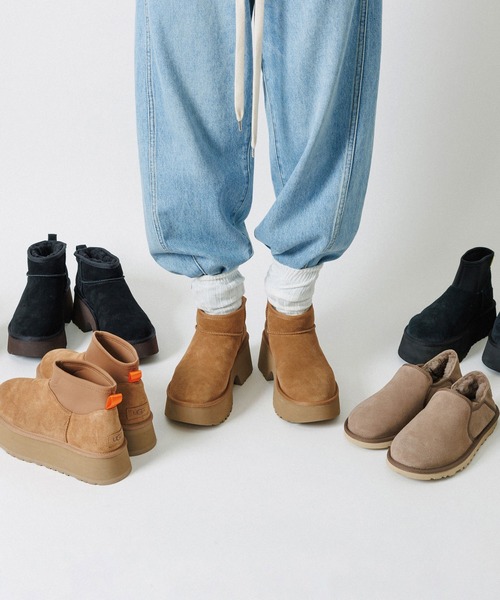 UGG(アグ)の「【WEB限定】【UGG(アグ)】 Classic Ultra Mini New Heights(ブーツ・レディース・ブラック/キャメル・23/24/25)」の20枚目の写真