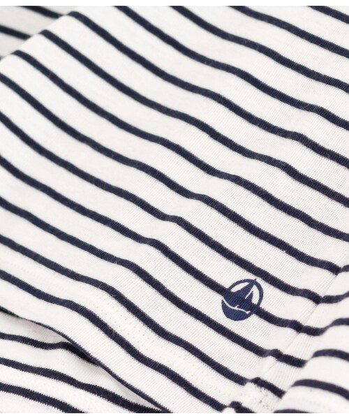 PETIT BATEAU(プチバトー)の「ミニマリニエールクルーネック半袖Tシャツ(Tシャツ/カットソー・レディース・ホワイト×ネイビー・XX-SMALL/SMALL/MEDIUM/LARGE/X-SMALL)」の6枚目の写真