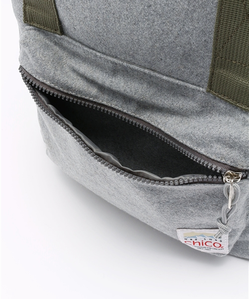 Chico（チコ）の「【who's who Chico】ウール・ナイロンリュック（バックパック/リュック・レディース・ブラック/グレー・FREE）」の11枚目の写真