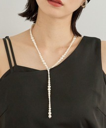 Andemiu | ガラスパールYラインネックレス202881(ネックレス)