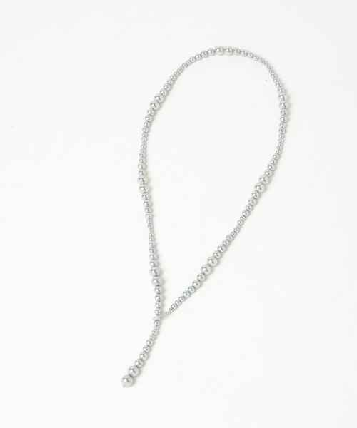 Andemiu（アンデミュウ）の「ガラスパールYラインネックレス202881（ネックレス・レディース・ホワイト/グレー・FREE）」の14枚目の写真