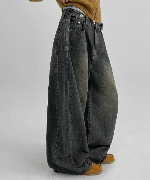[MADE] グリズルビージョバルーンデニムパンツ（デニムパンツ）｜BLACKUP（ブラックアップ）
