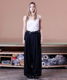 【VOAAOV】BISHU OLD SURGE Tuck Wide Pants