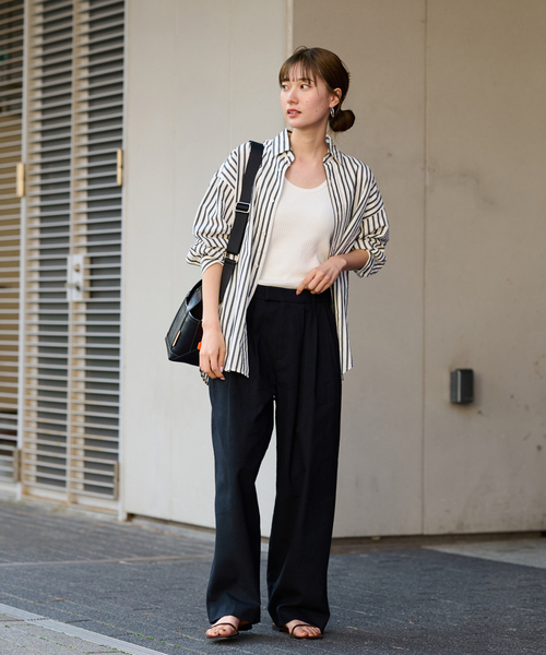 ≪追加≫コットンストライプレギュラーカラーシャツ（シャツ