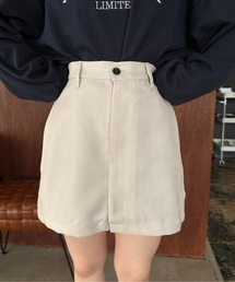 lawgy | twill front switching mini skirt / ツイルフロントスイッチングミニスカート(スカート)