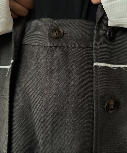 lawgy（ラウジー）の「twill front switching mini skirt / ツイルフロントスイッチングミニスカート（スカート・レディース・チャコール/ブラック/アイボリー・FREE）」の8枚目の写真