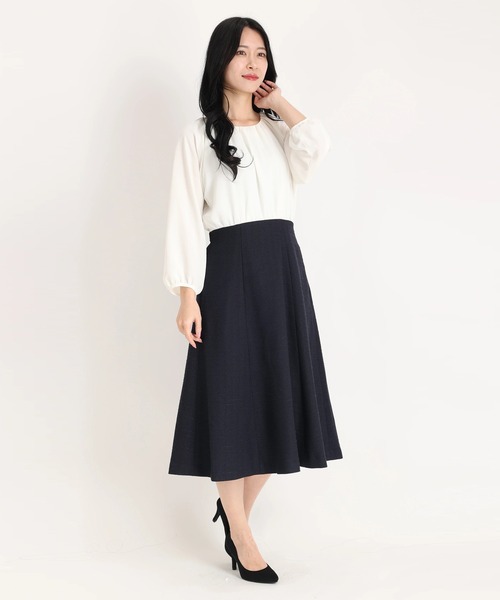 ウエスト切り替えツイードワンピース（ワンピース）｜STRAWBERRY-FIELDS（ストロベリーフィールズ） 24,200円