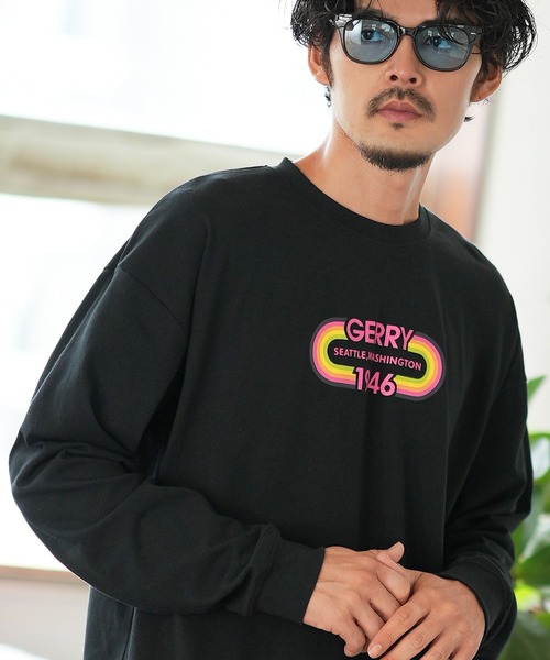 GERRY（ジェリー）の「【GERRY】別注 プリント 長袖Tシャツ（Tシャツ/カットソー・メンズ・カーキ/ブラック/ホワイト系1/ホワイト系/ブルー/ライトグレー系/ライトグレー/ホワイト/ライトグレー系1/パープル系/ブルー系1/カーキ系1/ブルー系/カーキ系/ブラック系/パープル/パープル系1/ブラック系1・MEDIUM/SMALL/X-LARGE/LARGE）」の6枚目の写真