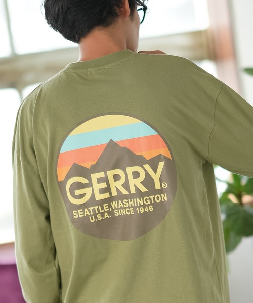 GERRY（ジェリー）の「【GERRY】別注 プリント 長袖Tシャツ（Tシャツ/カットソー・メンズ・カーキ/ブラック/ホワイト系1/ホワイト系/ブルー/ライトグレー系/ライトグレー/ホワイト/ライトグレー系1/パープル系/ブルー系1/カーキ系1/ブルー系/カーキ系/ブラック系/パープル/パープル系1/ブラック系1・MEDIUM/SMALL/X-LARGE/LARGE）」の11枚目の写真