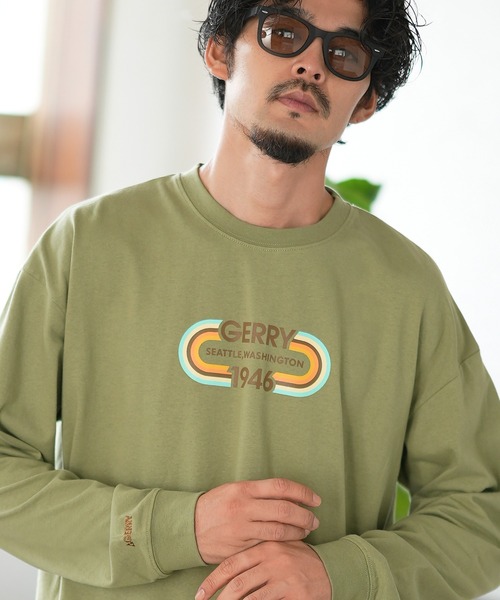 GERRY（ジェリー）の「【GERRY】別注 プリント 長袖Tシャツ（Tシャツ/カットソー・メンズ・カーキ/ブラック/ホワイト系1/ホワイト系/ブルー/ライトグレー系/ライトグレー/ホワイト/ライトグレー系1/パープル系/ブルー系1/カーキ系1/ブルー系/カーキ系/ブラック系/パープル/パープル系1/ブラック系1・MEDIUM/SMALL/X-LARGE/LARGE）」の12枚目の写真
