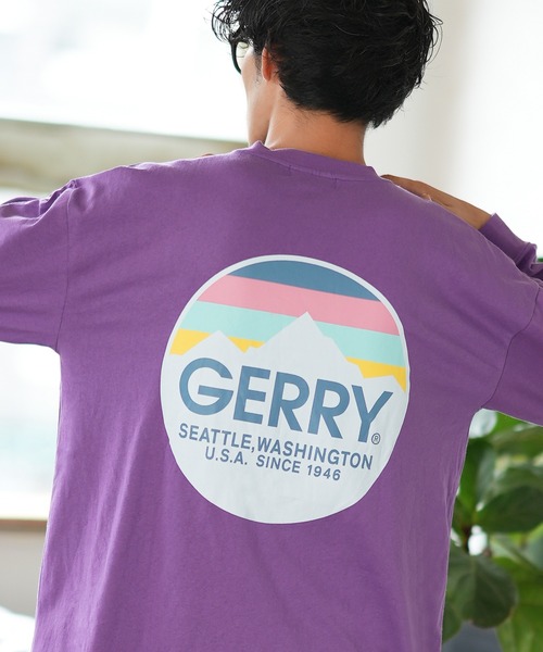 GERRY（ジェリー）の「【GERRY】別注 プリント 長袖Tシャツ（Tシャツ/カットソー・メンズ・カーキ/ブラック/ホワイト系1/ホワイト系/ブルー/ライトグレー系/ライトグレー/ホワイト/ライトグレー系1/パープル系/ブルー系1/カーキ系1/ブルー系/カーキ系/ブラック系/パープル/パープル系1/ブラック系1・MEDIUM/SMALL/X-LARGE/LARGE）」の17枚目の写真