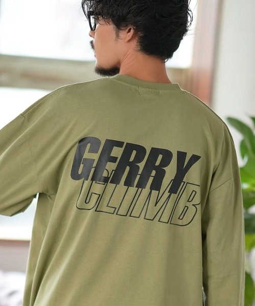 GERRY（ジェリー）の「【GERRY】別注 プリント 長袖Tシャツ（Tシャツ/カットソー・メンズ・カーキ/ブラック/ホワイト系1/ホワイト系/ブルー/ライトグレー系/ライトグレー/ホワイト/ライトグレー系1/パープル系/ブルー系1/カーキ系1/ブルー系/カーキ系/ブラック系/パープル/パープル系1/ブラック系1・MEDIUM/SMALL/X-LARGE/LARGE）」の10枚目の写真