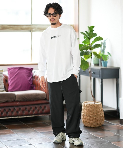 GERRY（ジェリー）の「【GERRY】別注 プリント 長袖Tシャツ（Tシャツ/カットソー・メンズ・カーキ/ブラック/ホワイト系1/ホワイト系/ブルー/ライトグレー系/ライトグレー/ホワイト/ライトグレー系1/パープル系/ブルー系1/カーキ系1/ブルー系/カーキ系/ブラック系/パープル/パープル系1/ブラック系1・MEDIUM/SMALL/X-LARGE/LARGE）」の21枚目の写真