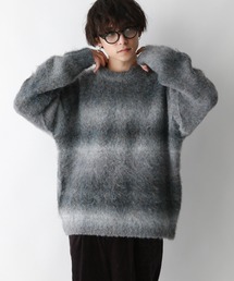 RAGEBLUE | 【UNISEX】ブークレグラデーション クルーネックルーズニット(ニット/セーター)