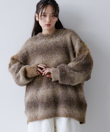 RAGEBLUE（レイジブルー）の「【UNISEX】ブークレグラデーション クルーネックルーズニット（ニット/セーター）」