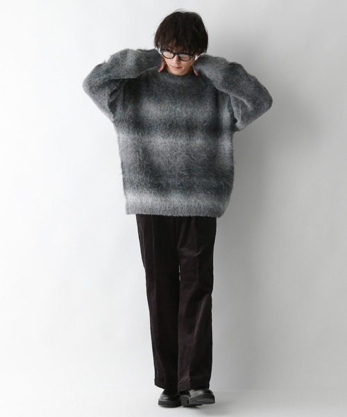 RAGEBLUE（レイジブルー）の「【UNISEX】ブークレグラデーション クルーネックルーズニット（ニット/セーター・メンズ・ブラック系その他/イエロー系その他/ブラウン系その他・LARGE/MEDIUM）」の5枚目の写真