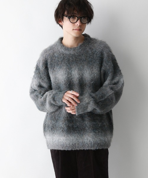 RAGEBLUE（レイジブルー）の「【UNISEX】ブークレグラデーション クルーネックルーズニット（ニット/セーター・メンズ・ブラック系その他/イエロー系その他/ブラウン系その他・LARGE/MEDIUM）」の7枚目の写真