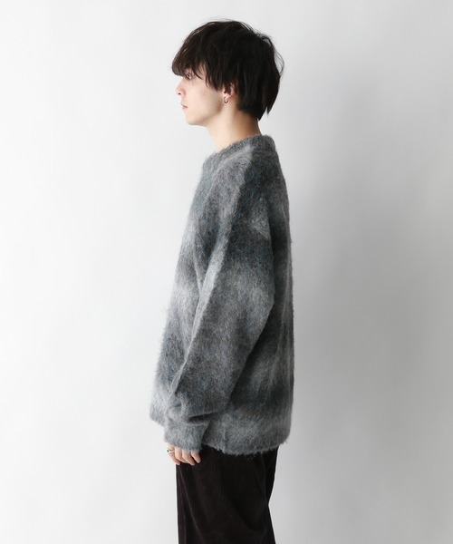 RAGEBLUE（レイジブルー）の「【UNISEX】ブークレグラデーション クルーネックルーズニット（ニット/セーター・メンズ・ブラック系その他/イエロー系その他/ブラウン系その他・LARGE/MEDIUM）」の20枚目の写真