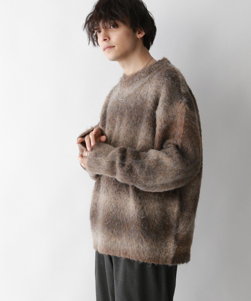 RAGEBLUE（レイジブルー）の「【UNISEX】ブークレグラデーション クルーネックルーズニット（ニット/セーター・メンズ・ブラック系その他/イエロー系その他/ブラウン系その他・LARGE/MEDIUM）」の12枚目の写真