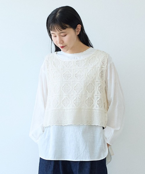 △ケミカルレースベスト（シャツ/ブラウス）｜yuni（ユニ ）の