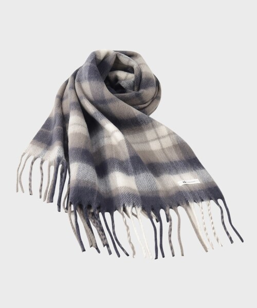 tk.TAKEO KIKUCHI(ティーケータケオキクチ)の「◆ブークレボリュームマフラー(マフラー・レディース・ブラック系1/ダークグリーン系/ダークグリーン系5/グリーン系/ブラック系/ブルー系2/ダークブラウン系8/オフホワイト/ブラック/グレー系4・00)」の6枚目の写真