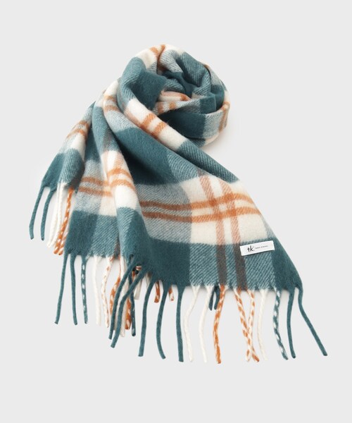 tk.TAKEO KIKUCHI(ティーケータケオキクチ)の「◆ブークレボリュームマフラー(マフラー・レディース・ブラック系1/ダークグリーン系/ダークグリーン系5/グリーン系/ブラック系/ブルー系2/ダークブラウン系8/オフホワイト/ブラック/グレー系4・00)」の9枚目の写真