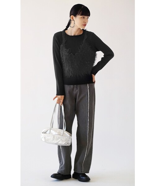 anello（アネロ）の「RYLEIGH ハンドバッグ（ハンドバッグ・レディース・シルバー/ブラック・-）」の4枚目の写真