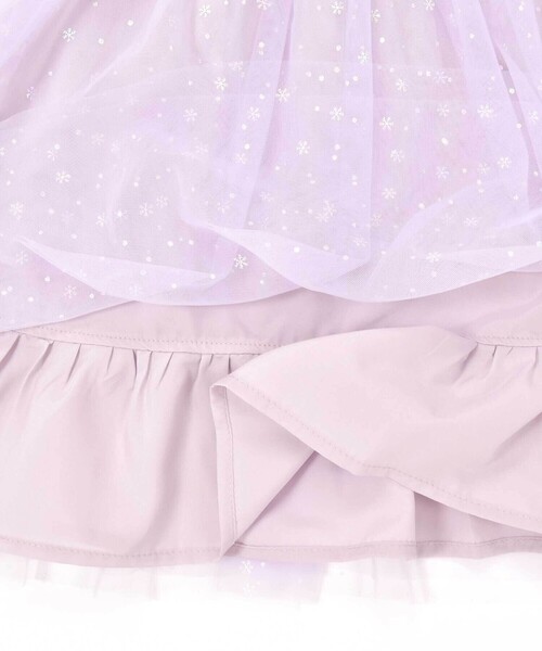 SLAP SLIP（スラップスリップ）の「キラキラプリントチュールニットドッキングワンピース(80~130cm)（ワンピース・キッズ・パープル/ブルー・80ｃｍ/90cm/100cm/130cm/110cm/120cm）」の4枚目の写真