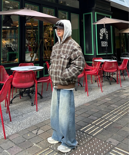 ADAMASTE（アダマスト）の「【ADAMASTE SELECT】zip up hoodie check