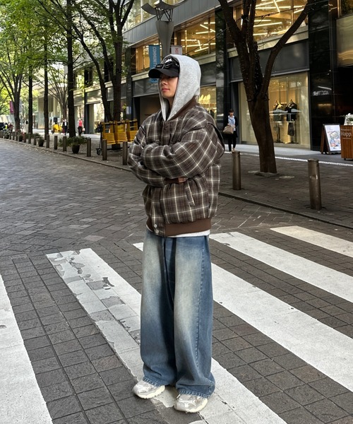 ADAMASTE（アダマスト）の「【ADAMASTE SELECT】zip up hoodie check